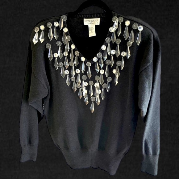 Bonnie Boerer Crystal Chandelier Sweater - Picture 3 of 13